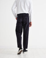 Pleat Trouser Navy Cord