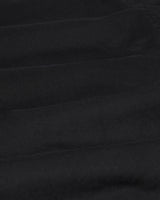 Pleat Trousers Black Cotton Twill