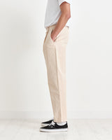 Pleat Trousers Sand Cotton Twill