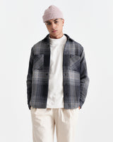 Whiting Overshirt Navy/Grey Ombre Giant Windowpane