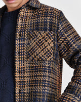 Whiting Overshirt Navy/Khaki Michael Check