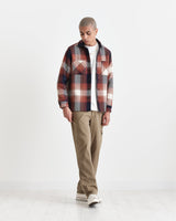 Whiting Overshirt Navy/Red Ombre Check