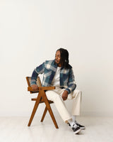 Whiting Overshirt Green Ombre Check