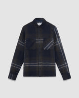 Whiting Overshirt Navy/Ecru Fog Check