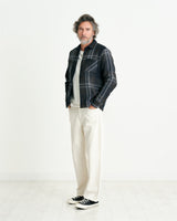 Whiting Overshirt Navy/Ecru Fog Check