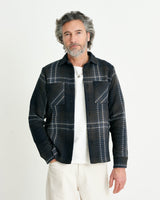 Whiting Overshirt Navy/Ecru Fog Check
