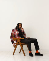 Whiting Overshirt Red Ombre Check