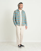 Whiting Overshirt Teal/Orange Grid Check
