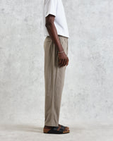 Tyne - Natural Chalk Stripe Trousers