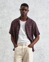 Didcot - Navy And Multicolour Geometric Short-Sleeve Shirt