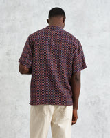 Didcot - Navy And Multicolour Geometric Short-Sleeve Shirt