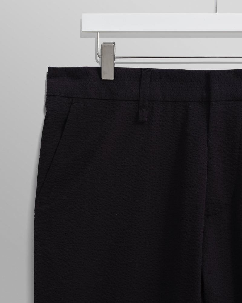 Alp Trousers Black Seersucker