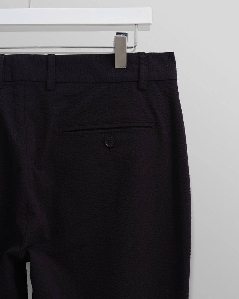 Alp Trousers Black Seersucker