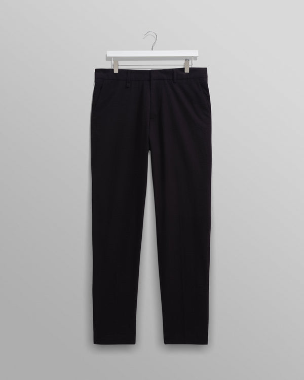 Alp Trousers Black Seersucker