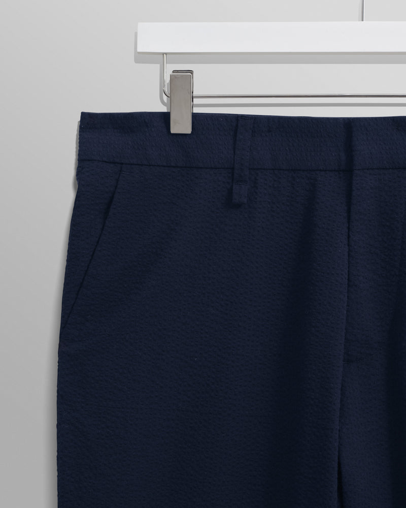Alp Trousers Navy Seersucker