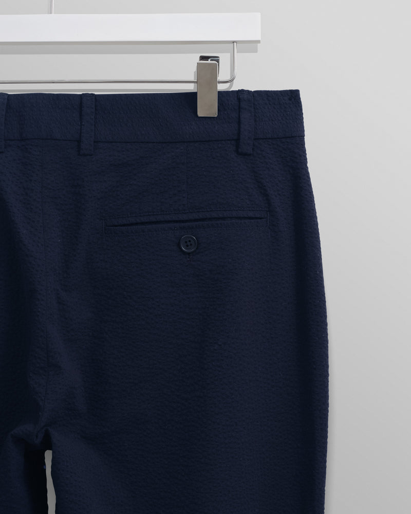 Alp Trousers Navy Seersucker