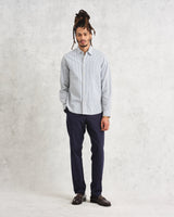 Alp Trousers Navy Seersucker