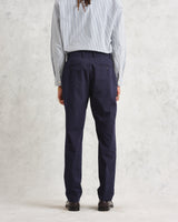 Alp Trousers Navy Seersucker
