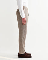 Alp - Natural And Brown Stripe Linen Trousers
