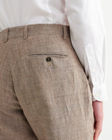 Alp - Natural And Brown Stripe Linen Trousers