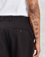 Alp Trousers Black Seersucker
