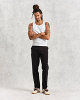 Alp Trousers Black Seersucker
