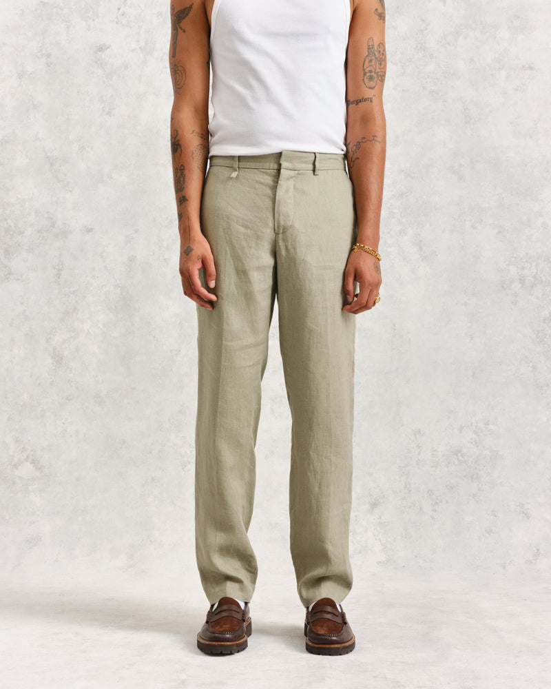 Alp Trousers Pale Green Linen