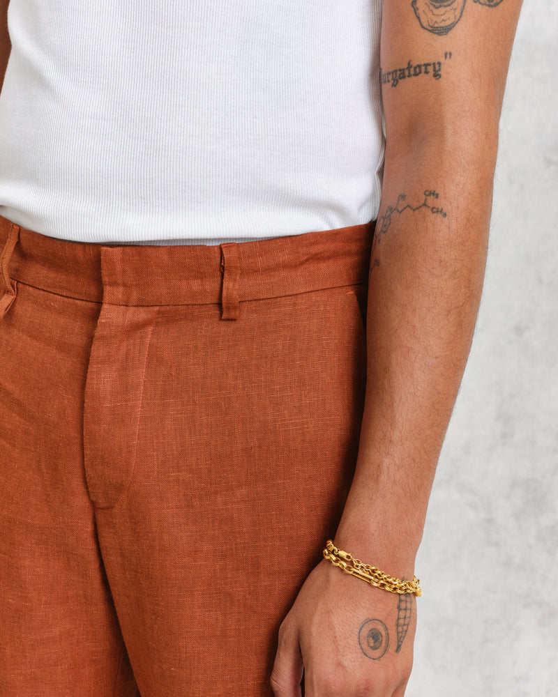 Alp Trousers Rust Linen