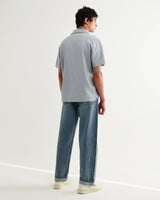 Atwood - Blue Textured Organic Cotton Polo Shirt