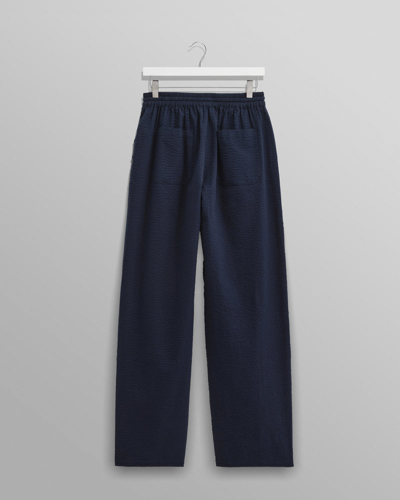 Campbell Trousers Navy Seersucker