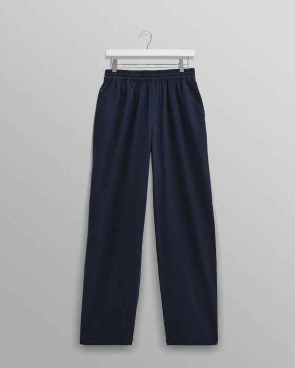 Campbell Trousers Navy Seersucker