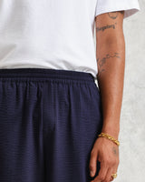 Campbell Trousers Navy Seersucker