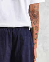 Campbell Trousers Navy Seersucker