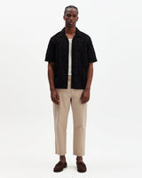 Didcot - Black Corded Lace Short-Sleeve Shirt