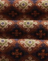 Didcot - Rust Tile Print Seersucker Short-Sleeve Shirt