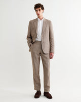 Alp - Natural And Brown Stripe Linen Trousers