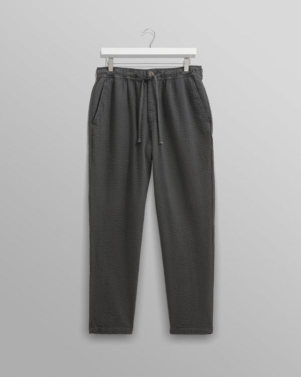 Kurt Trousers Charcoal Seersucker
