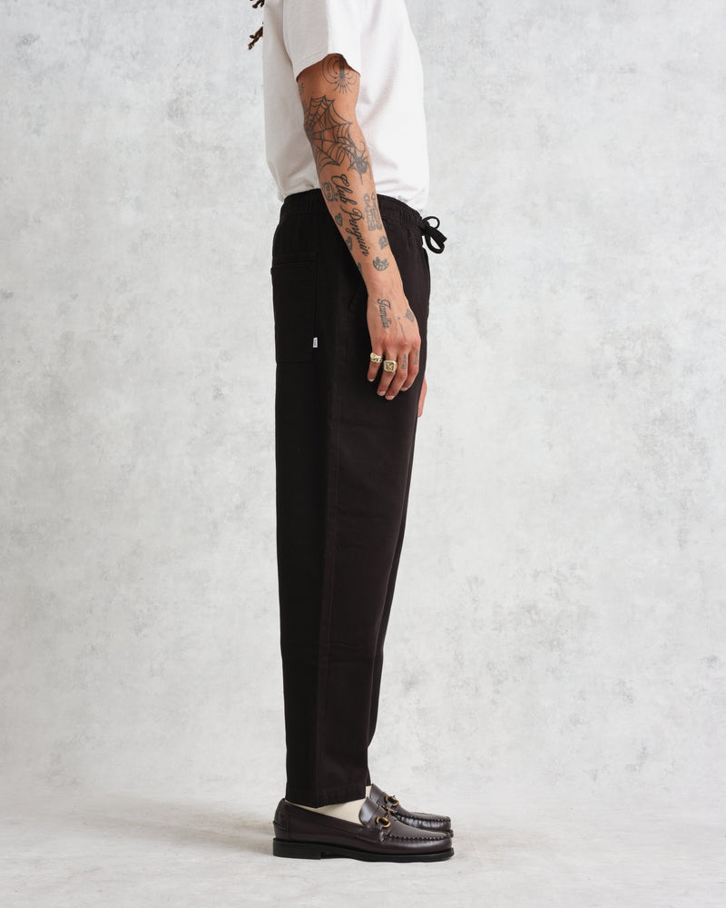Kurt Trousers Black Twill Longer Leg