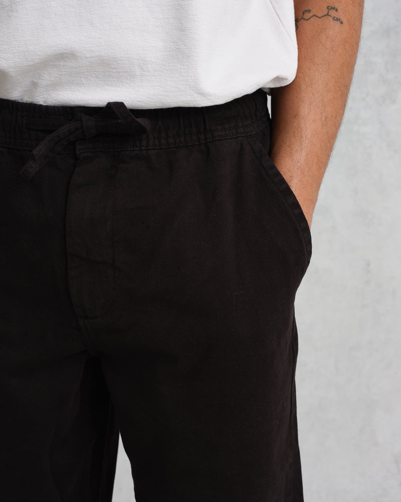 Kurt Trousers Black Twill Longer Leg