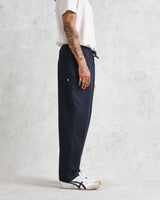 Kurt - Navy Longer Leg Organic Cotton Trousers