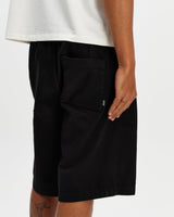 Kyle - Black Organic Cotton Twill Shorts
