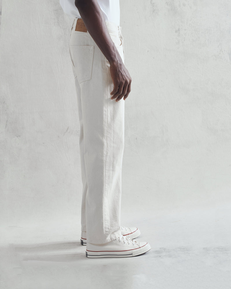 Loose Fit Jeans Ecru Denim