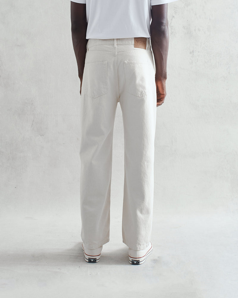 Loose Fit Jeans Ecru Denim