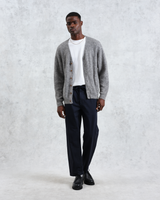 Alban - Grey Marl Mohair Blend Cardigan
