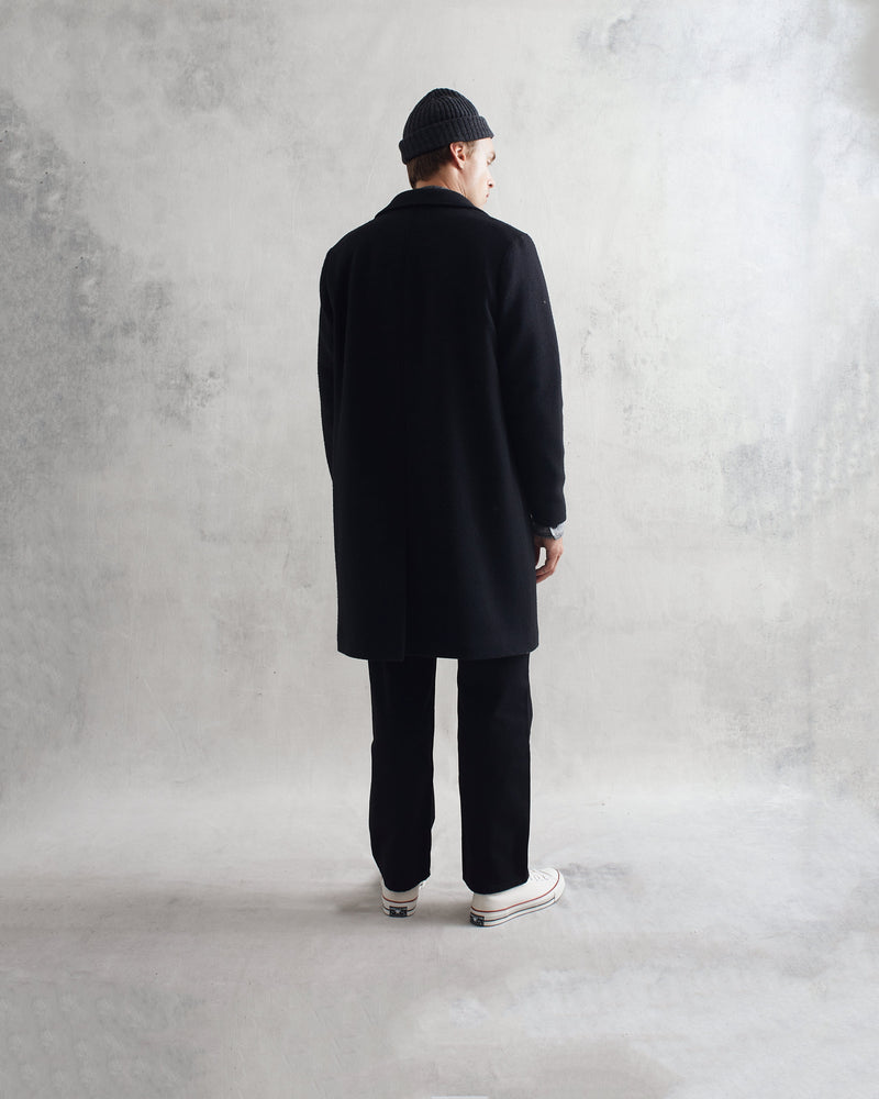 Sasso Coat Black Wool