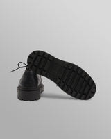 S.T. Valentin - Black Italian Leather Chunky Sole Deck Shoes