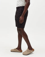Trinity - Black Cotton Tencel Shorts
