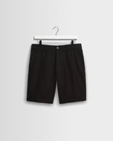 Trinity - Black Cotton Tencel Shorts