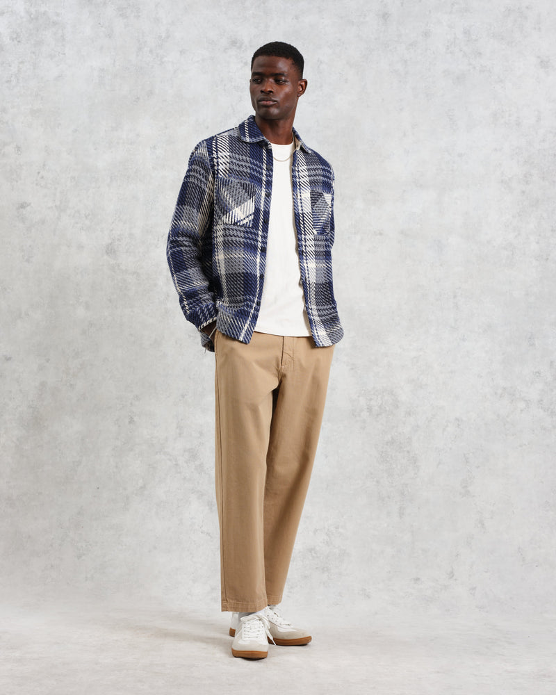 Whiting - Navy Spear Check Overshirt