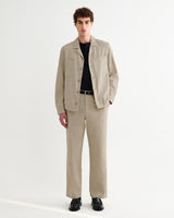 wax london men's Aldred - Natural Linen-Cotton Revere Overshirt